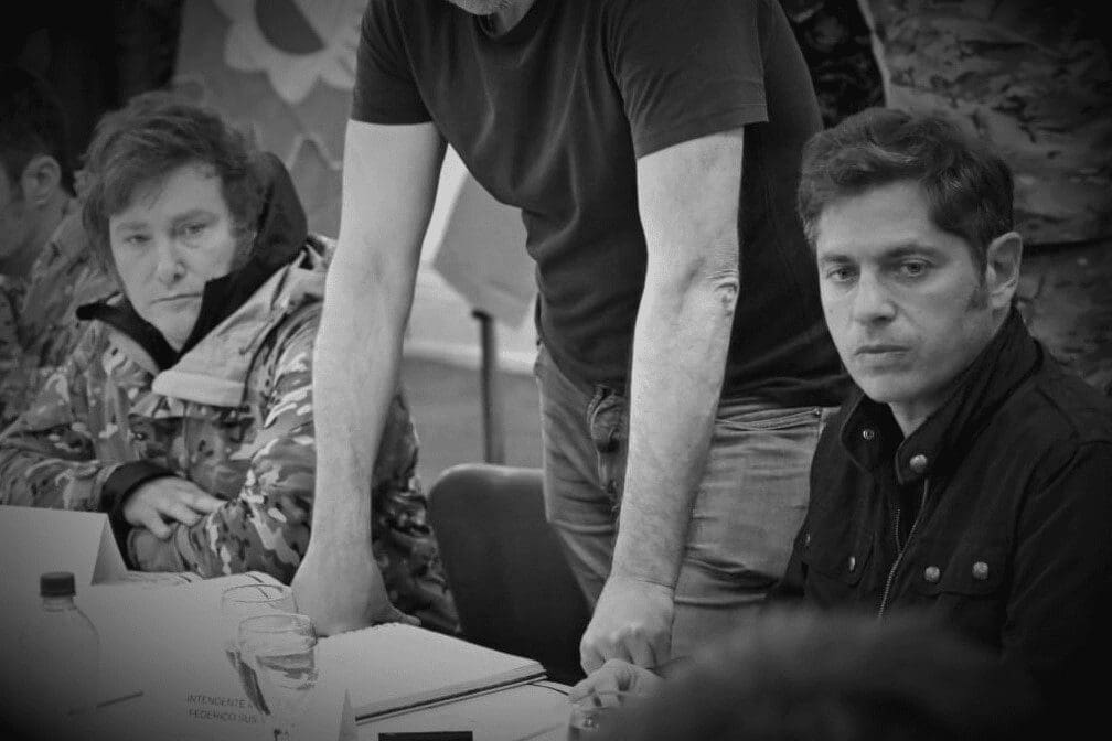 Javier Milei y Axel Kicillof en diciembre, durante el temporal en Bahía Blanca. Foto: Presidencia.