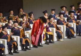 Hong Kong business magnate Li Ka-shing, center, former Chairman of CK Hutchison Holdings Limited, attends the 2018 Graduation Ceremony of Shantou University in Shantou city, south China's Guangdong province, 29 June 2018.