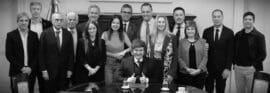 Javier Milei junto a su gabinete.